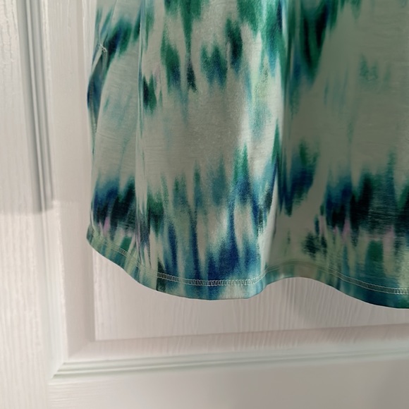Tekgear DryTek green and blue tie dyed tank top scoop-neck sleeveless XXL - Picture 4 of 8